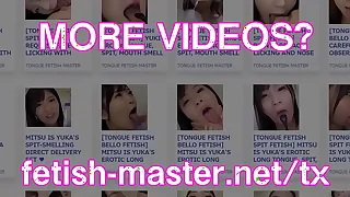 Japanese Asian Tongue Spit Face Nose Licking Sucking Kissing Handjob Good-luck piece - More at fetish-master&period;net